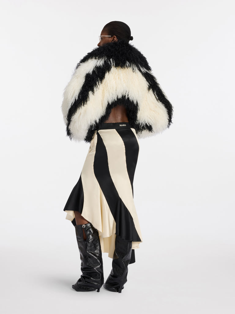 Gonna midi black e ivory