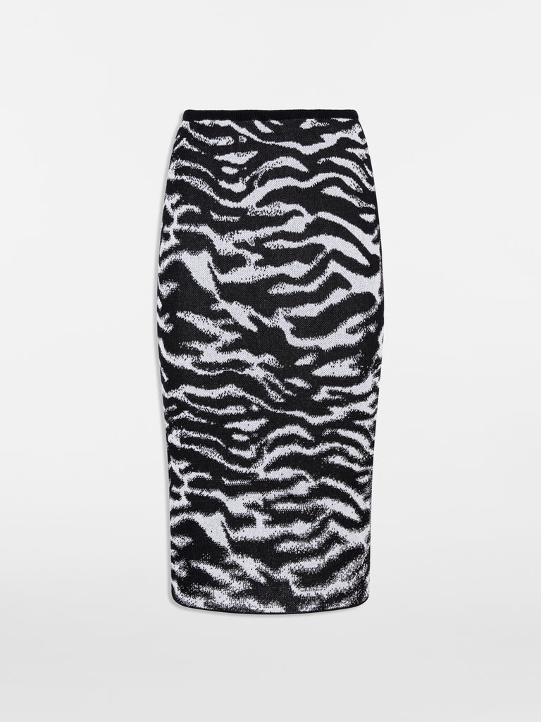 Gonna midi white e black