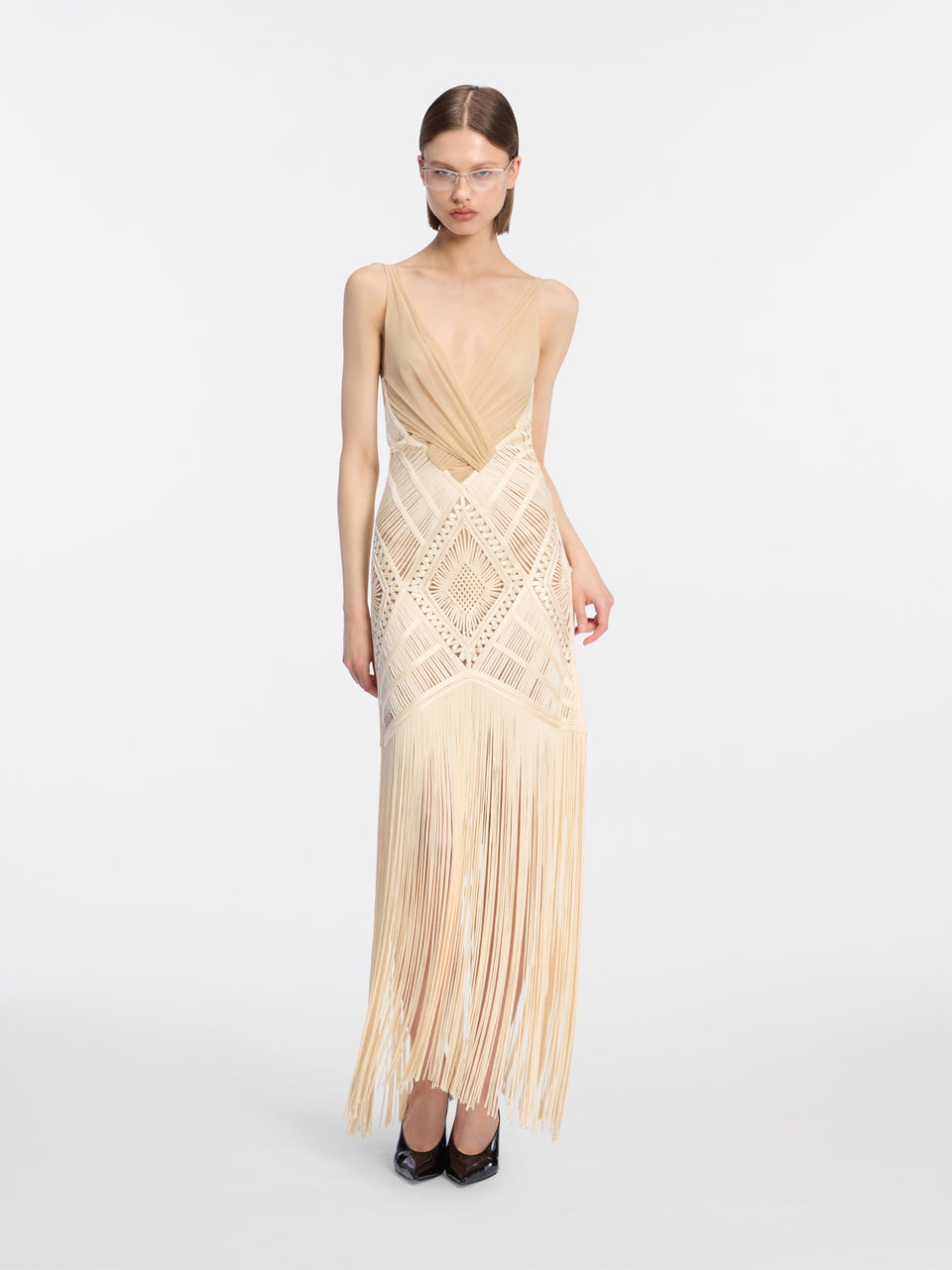 Abito midi ivory