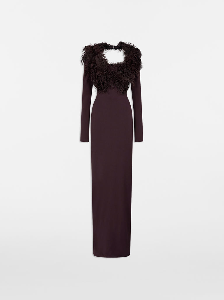 Dark brown maxi dress