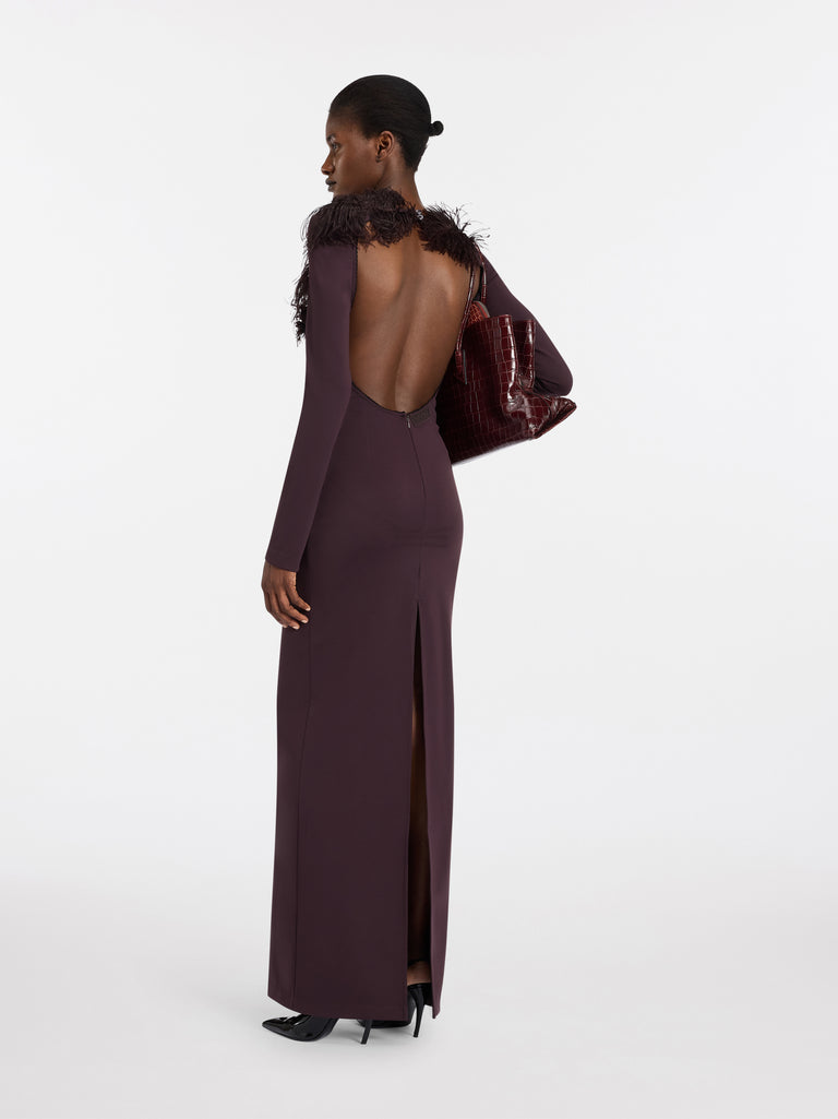 Dark brown maxi dress