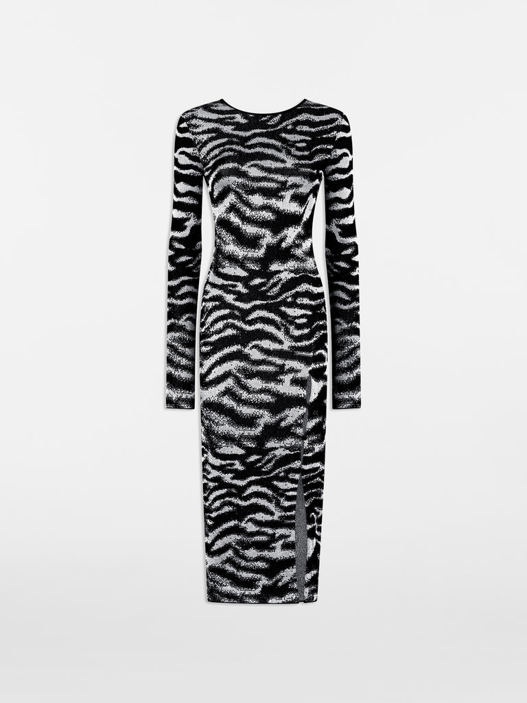 Abito midi white e black
