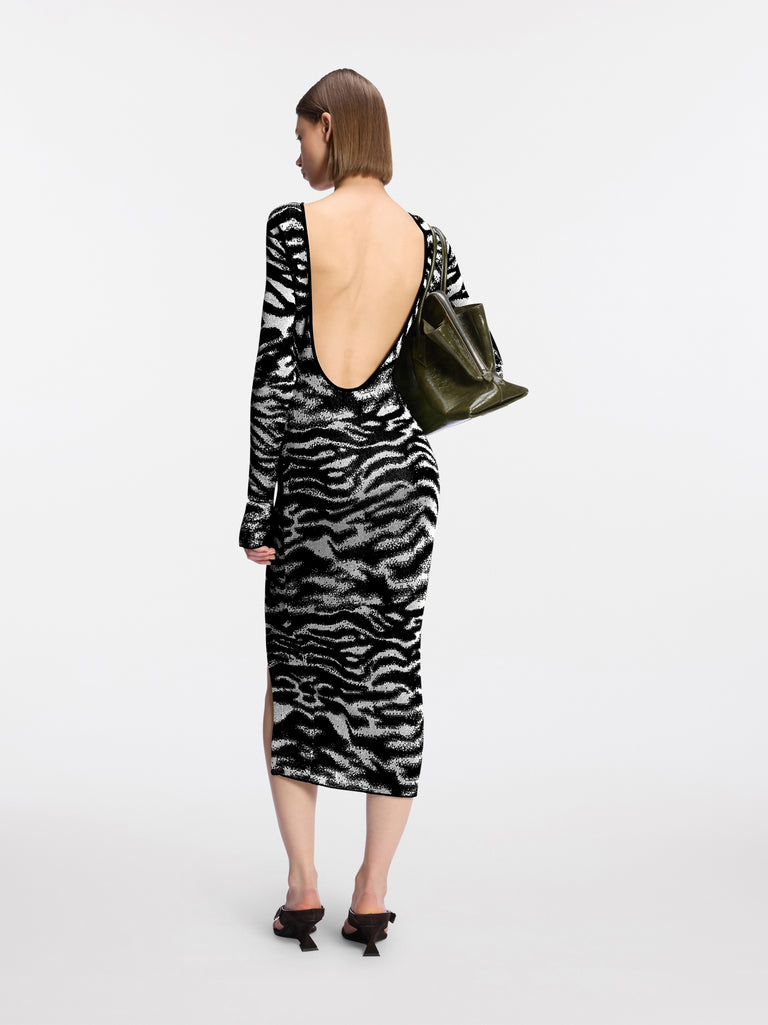 Abito midi white e black