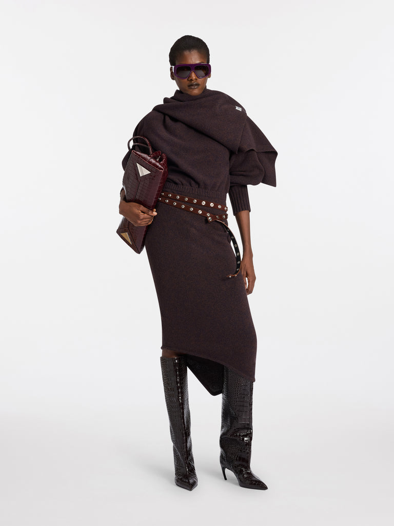Abito midi brown