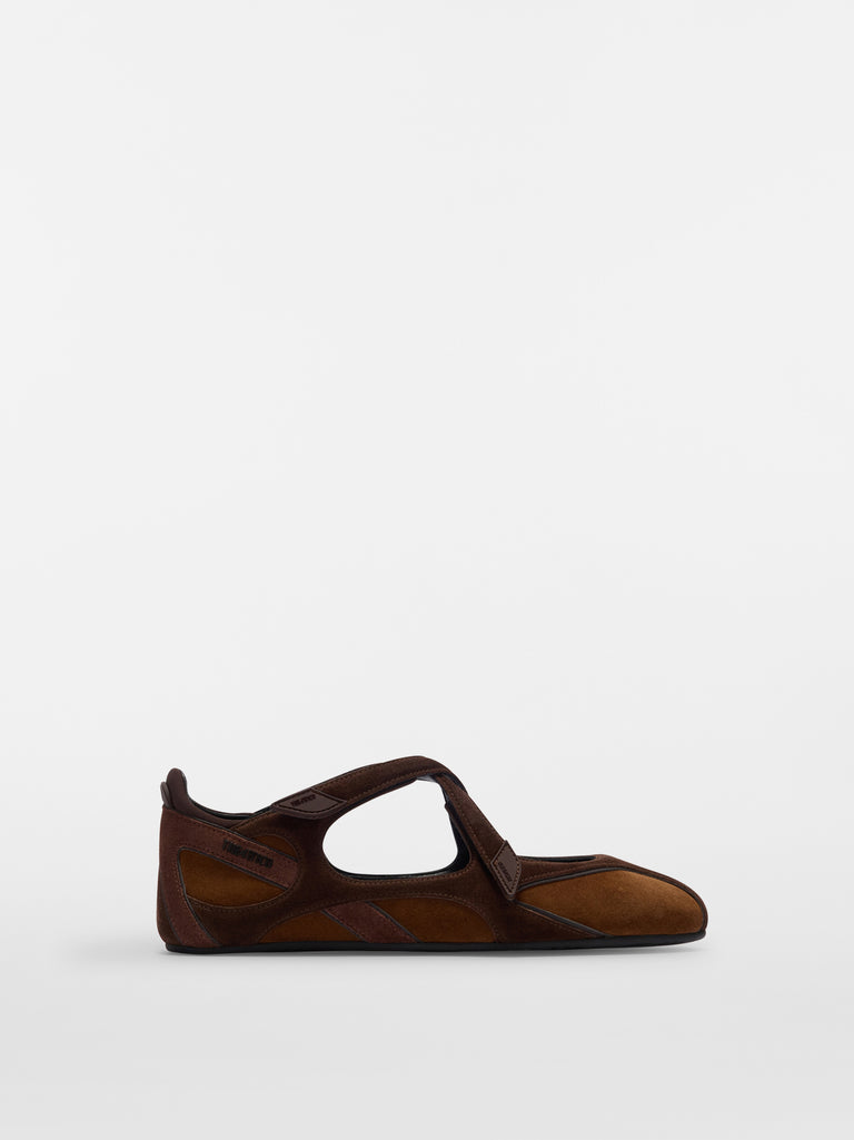 Ballerina flat ''Floor 01'' brown