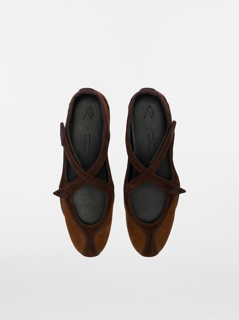Ballerina flat ''Floor 01'' brown