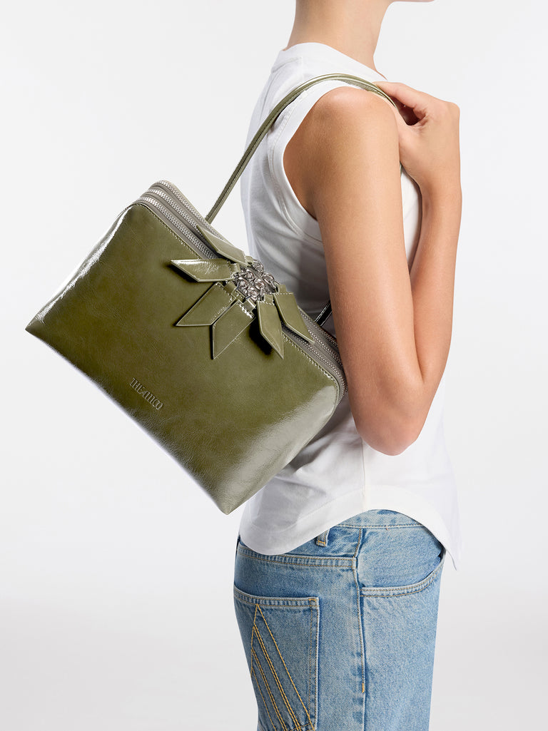 ''L'altra di Milano'' olive shoulder bag