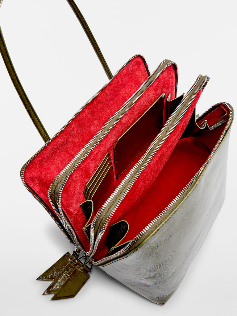 ''L'altra di Milano'' olive shoulder bag