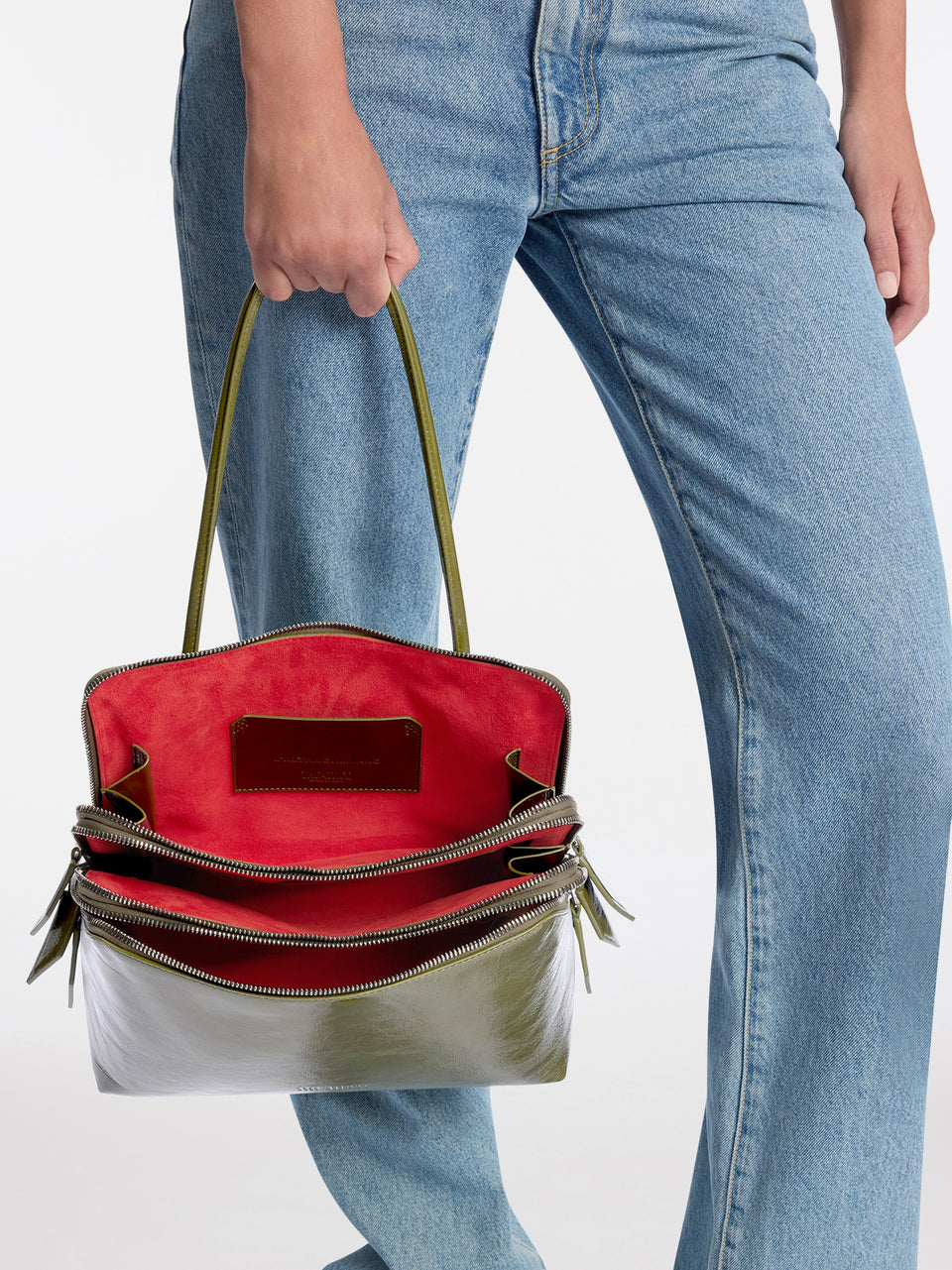 ''L'altra di Milano'' olive shoulder bag