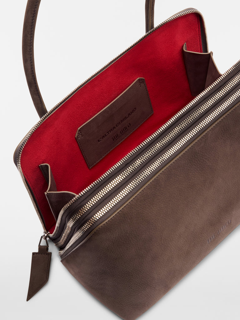 ''L'altra di Milano'' grey shoulder bag