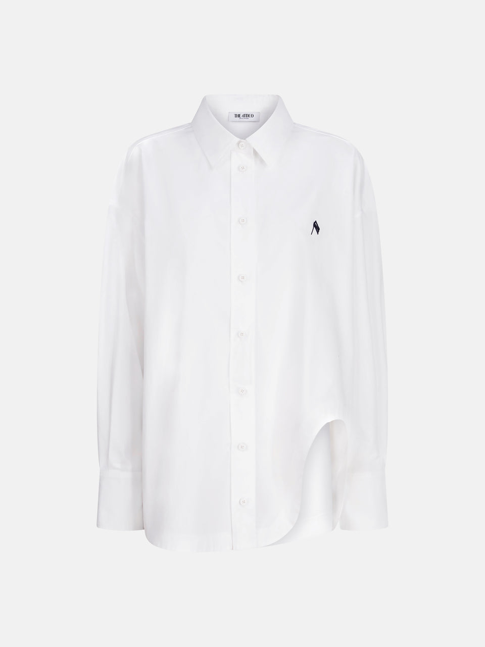 ''Diana'' white and navy blue shirt
