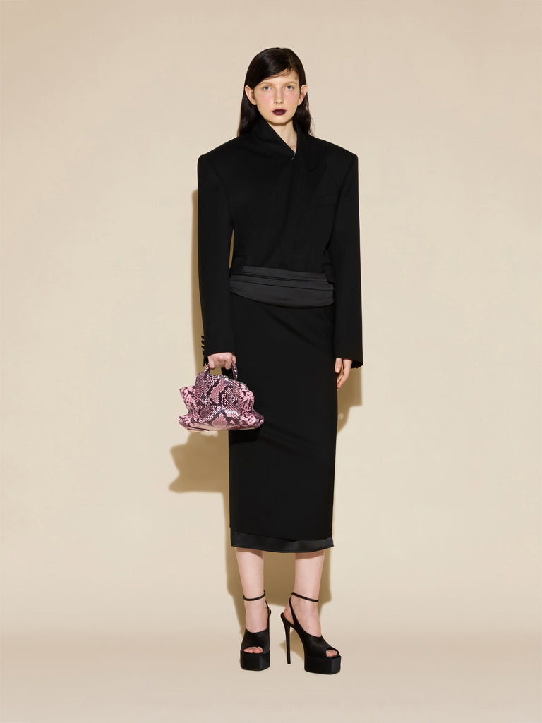 Top handle ‘‘La Passeggiata Mini‘‘ black e mauve