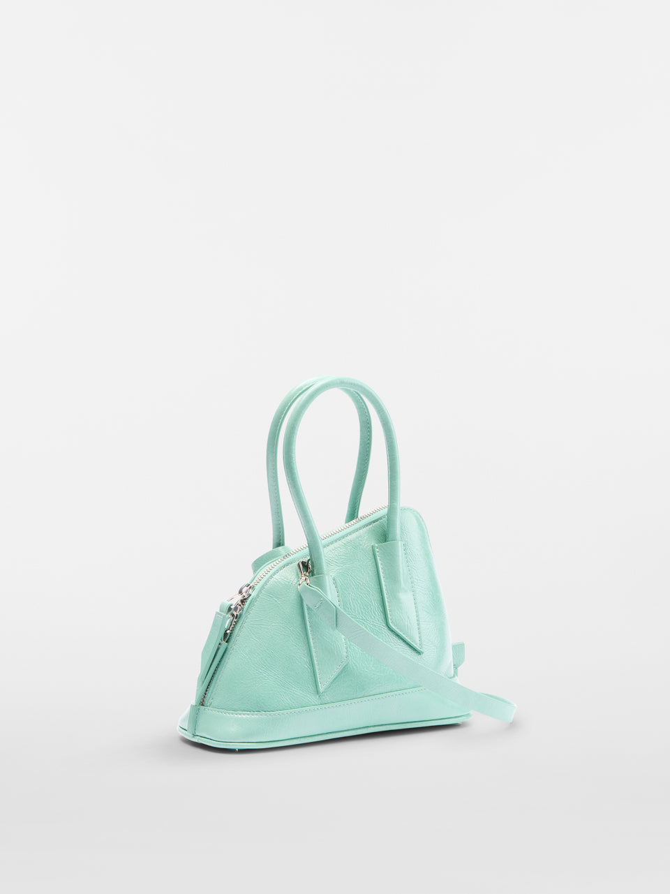 Top handle ‘‘La Sant Ambroeus Mini‘‘ aquamarine