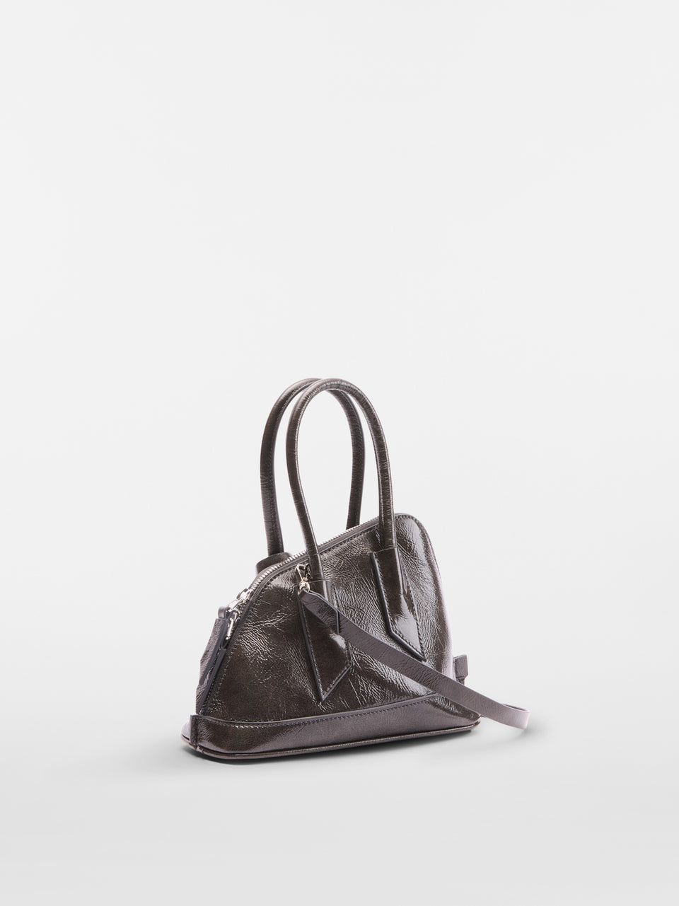 ‘‘La Sant Ambroeus Mini‘‘ pearl grey top handle