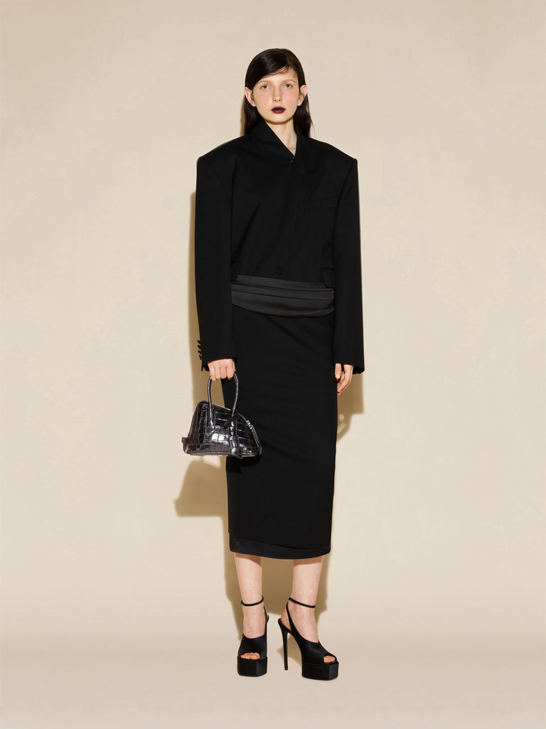 Top handle ‘‘La Sant Ambroeus Mini‘‘ black