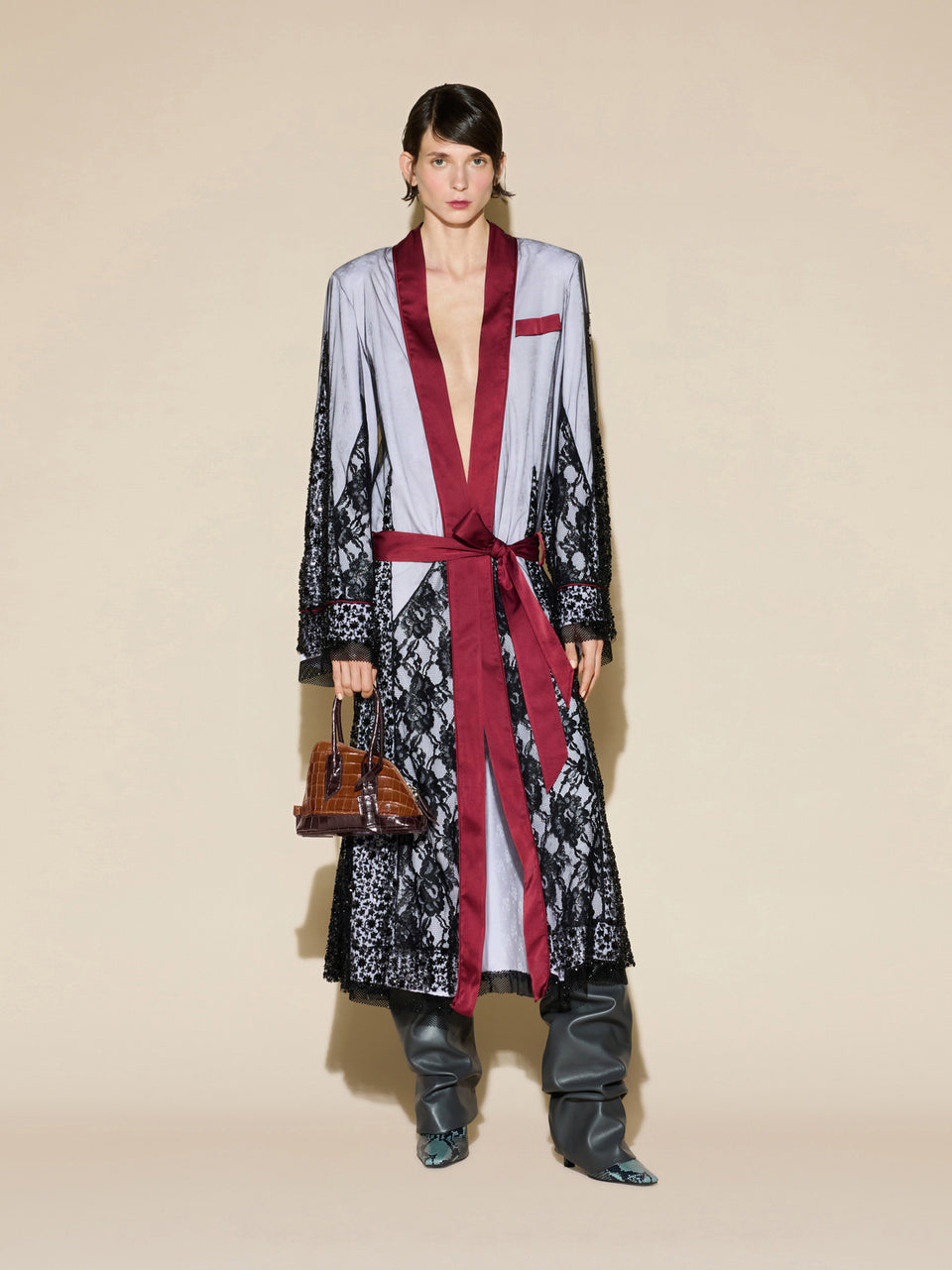 Cappotto robe black and lilac