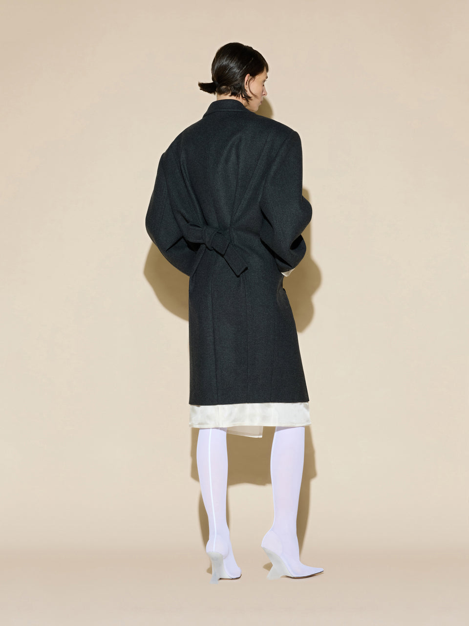 Cappotto melange dark grey