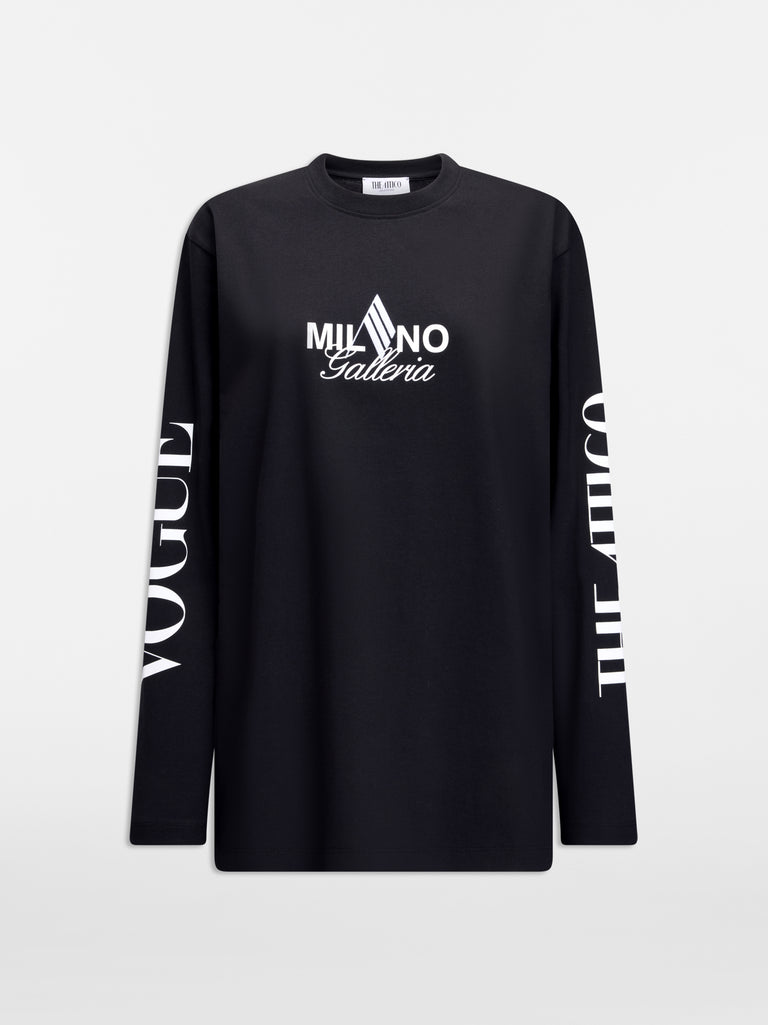 BLACK T-SHIRT THE ATTICO X VOGUE WORLD: MILANO