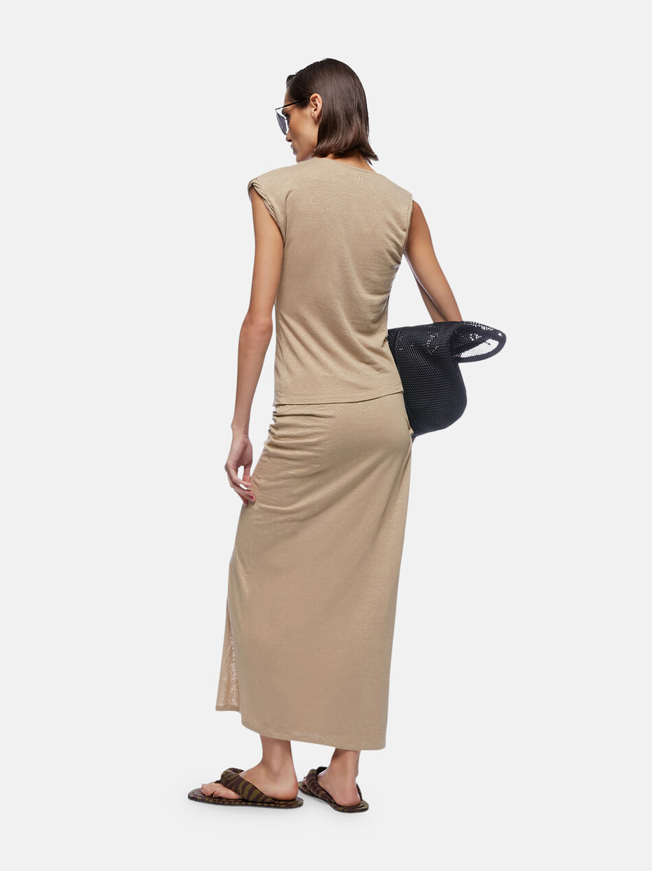 THE ATTICO Beige midi skirt BEIGE 250WCS00265LLL001AA198