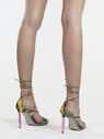 THE ATTICO ''Adele'' green and yellow sandal  222WS411EL003248