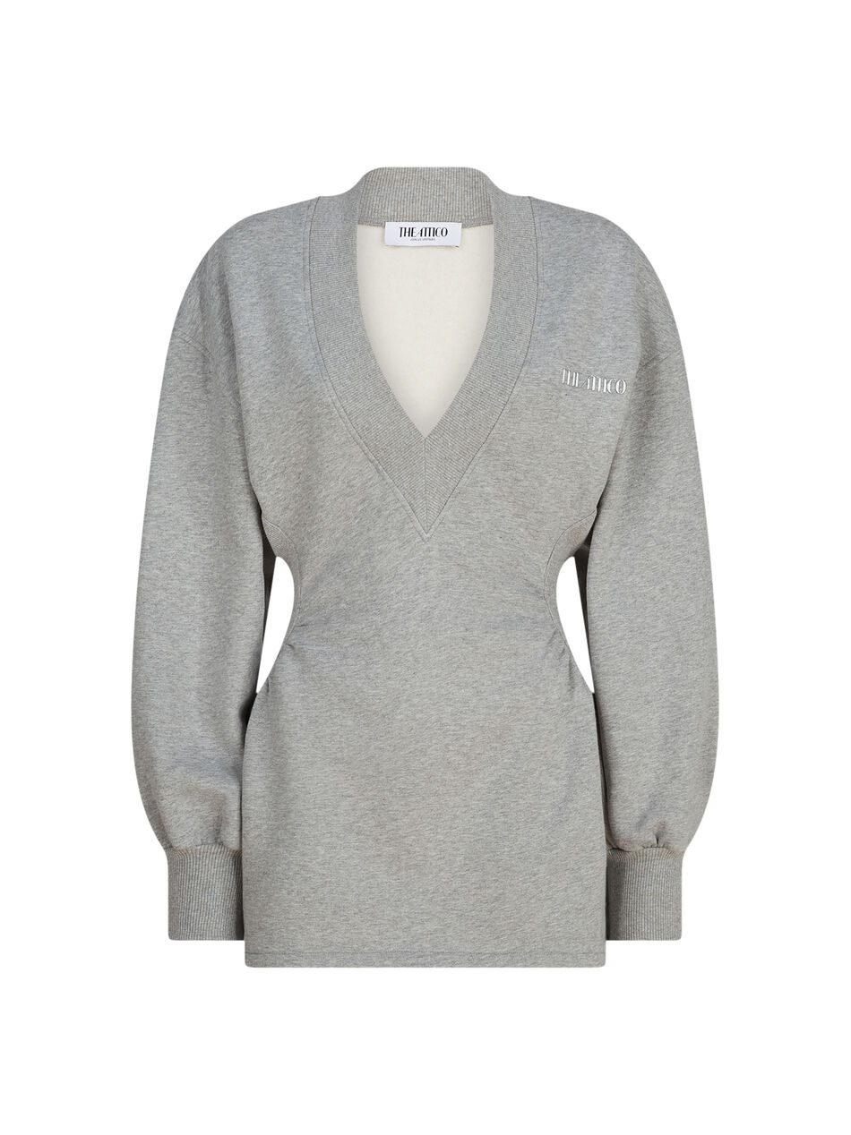 THE ATTICO Melange grey mini dress Melange grey 251WCA00436JJF003AA183