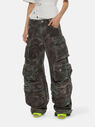 THE ATTICO ''Fern'' green camouflage pants  227WCP47D022238