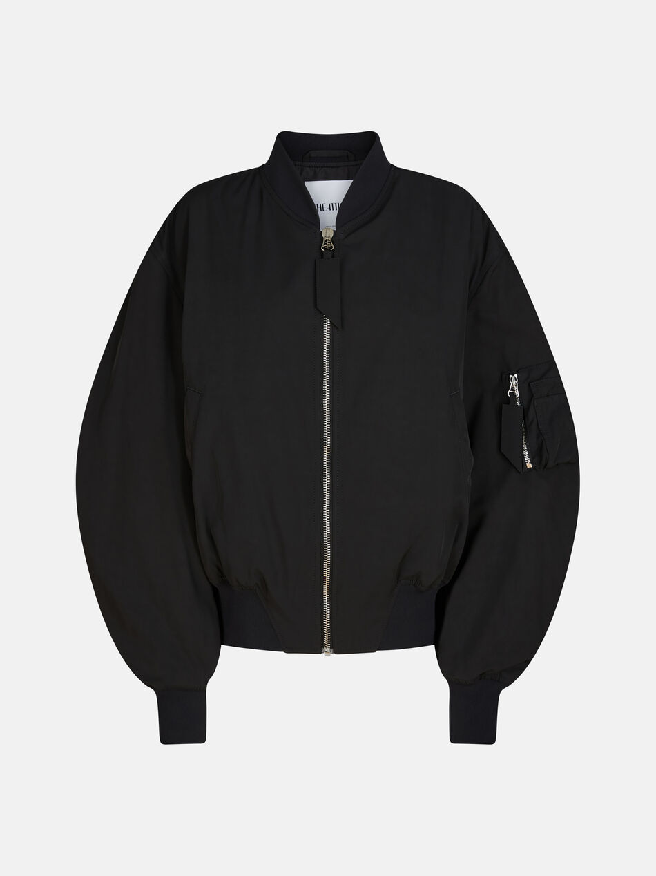 THE ATTICO "Anja'' black bomber BLACK 250WCB00070PLL001AA100