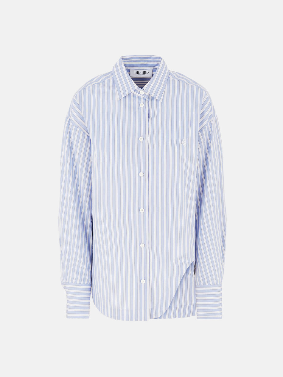 THE ATTICO "Eliza'' white and navy blue shirt White/navy blue 250WCH00014CCC051AA870