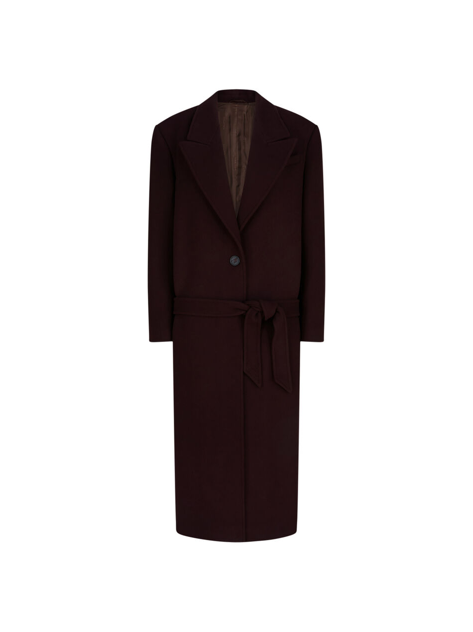 THE ATTICO Burgundy long coat BURGUNDY 251WCC00084WWV058AA114