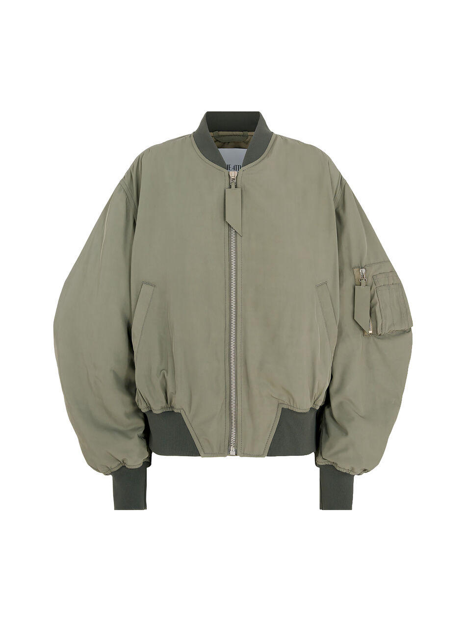 THE ATTICO "Anja'' military green bomber Military green 250WCB00070PLL001AA828