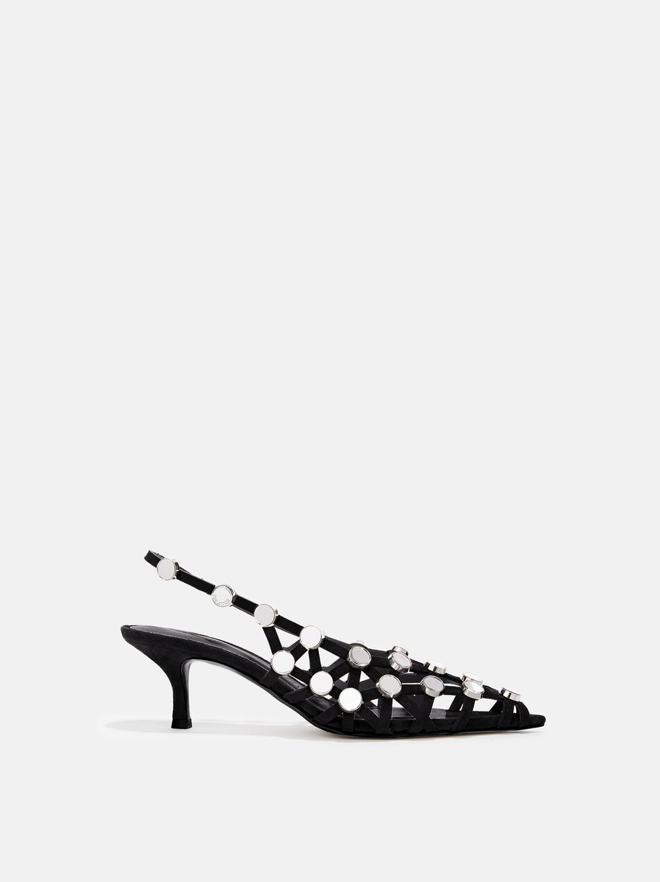 THE ATTICO ''Grid'' black slingback BLACK 250WSH00844LBT007SA100