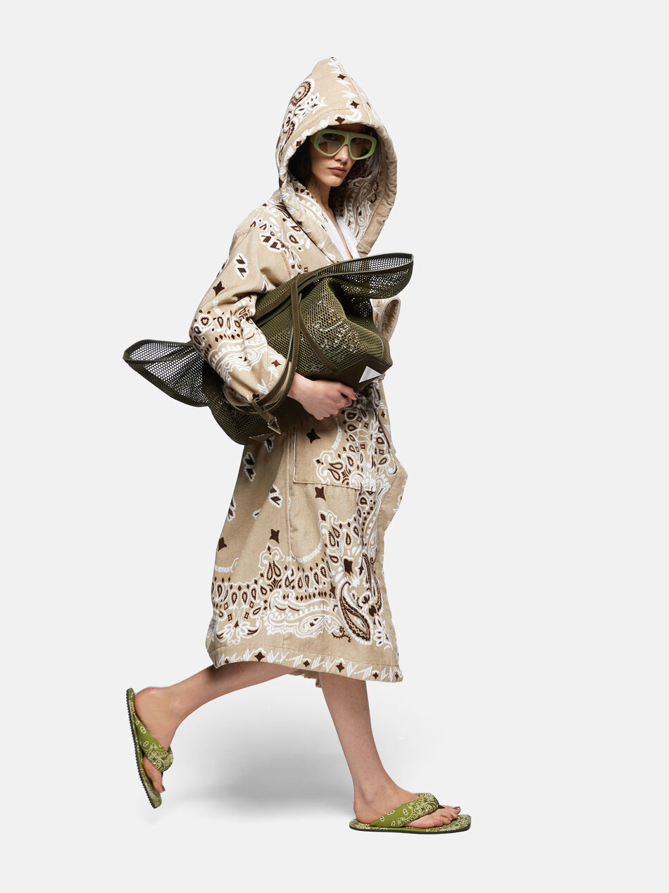 THE ATTICO Brown, beige and white bathrobe Beige/brown/white SPEWOTH09XXX02827