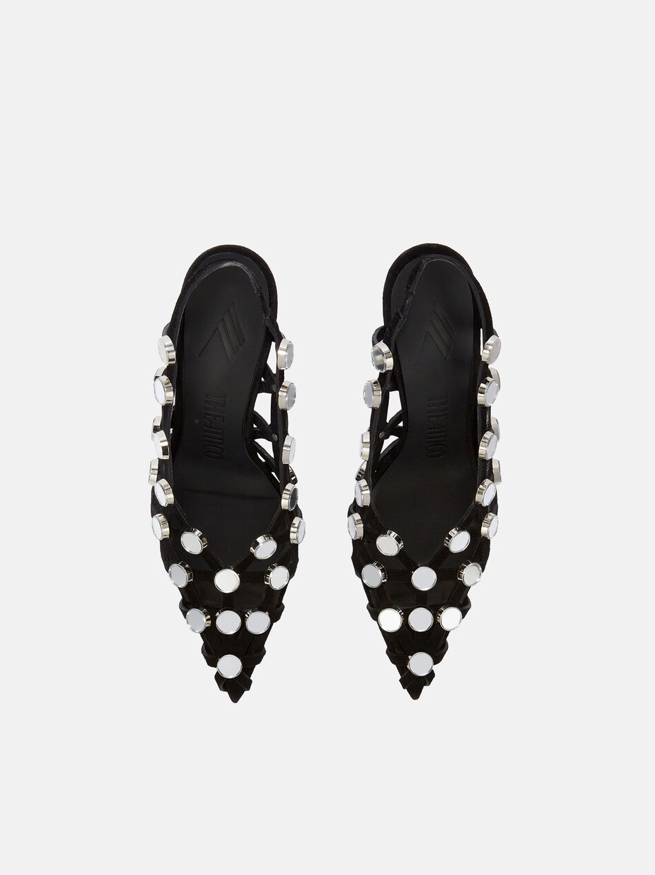 THE ATTICO ''Grid'' black slingback BLACK 246WSH00743LBT007SA100