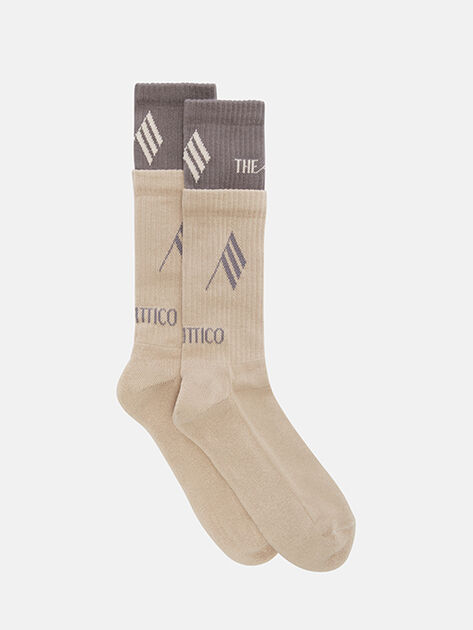 THE ATTICO Taupe double socks TAUPE 251WCAK00023CCC121AA215