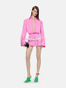 THE ATTICO ''Margot'' neon pink mini dress  232WCA113C052367