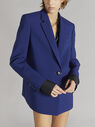 THE ATTICO "Bianca" blue navy blazer jacket