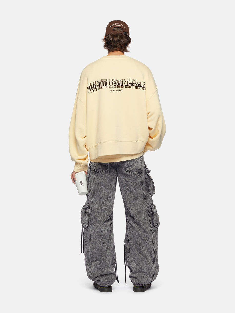 THE ATTICO The Attico Sant Ambroeus ivory sweatshirt Ivory SPFWCF12JF04507