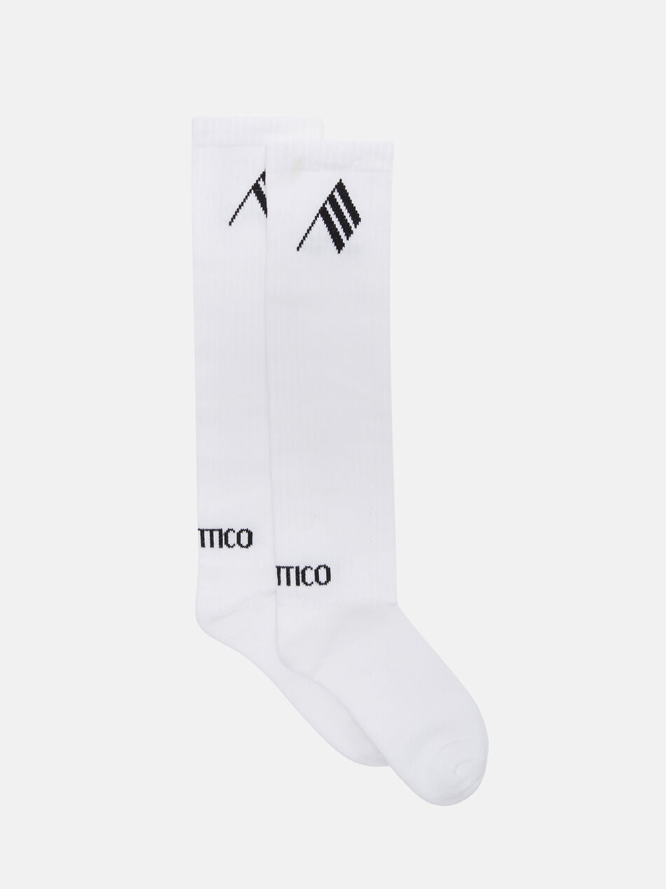 THE ATTICO Milk and black long socks Milk/black 251WCAK00022CCC102AA671