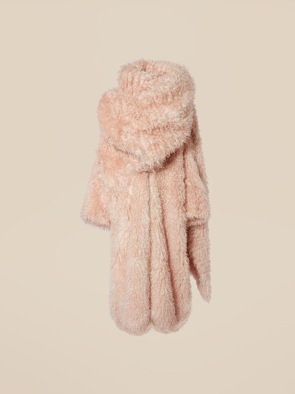 THE ATTICO Powder long fur coat Powder 246WCC66FUR4405