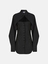 THE ATTICO Black mini shirt dress BLACK 237WCA219C070100