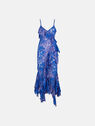 THE ATTICO ''Thelma'' violet and dusty blue long dress  232WCW74C067450