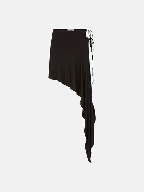 THE ATTICO Black midi skirt Black 250WCS00267JJJ060AA100
