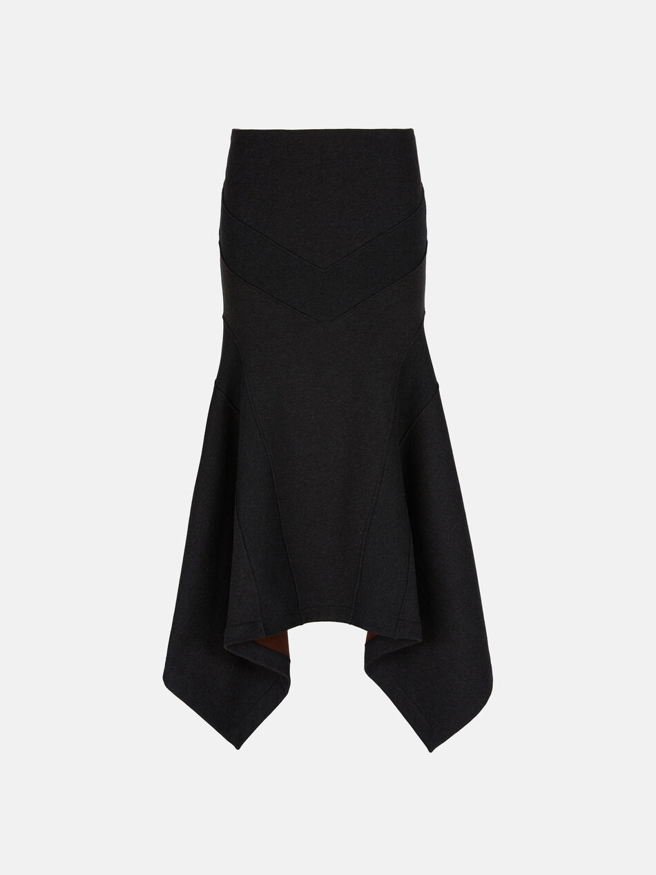 THE ATTICO Black fade and brown midi skirt Black fade/brown 250WCS00143JJF007AA877