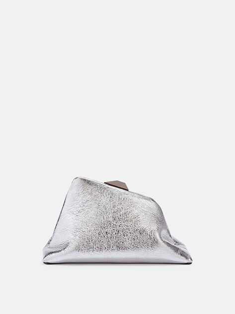 THE ATTICO ''Day Off'' silver shoulder bag SILVER 246WAH49L070002