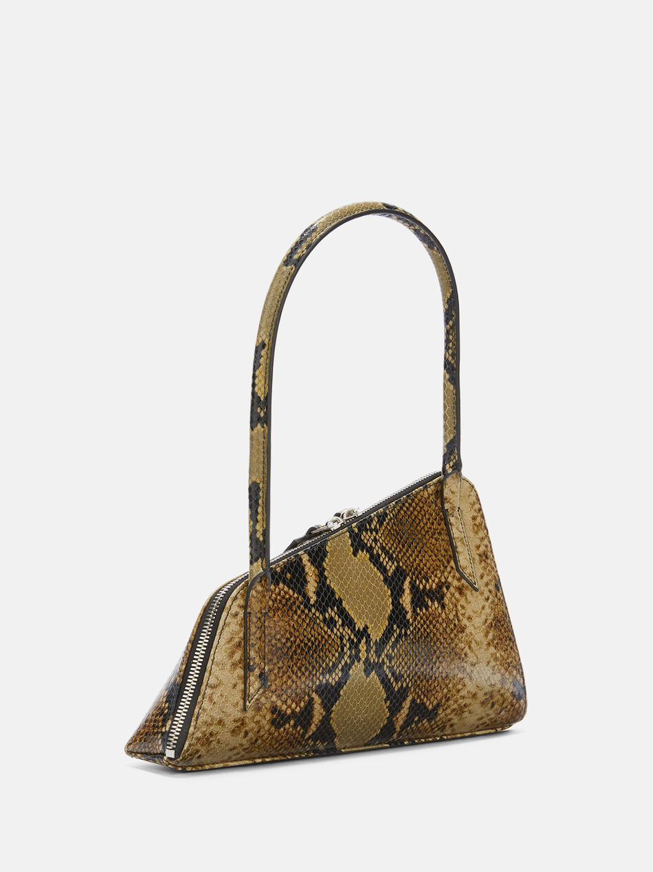 THE ATTICO ''Sunrise'' black and sahara shoulder bag BLACK / SAHARA 251WAH00042LBT003PR202