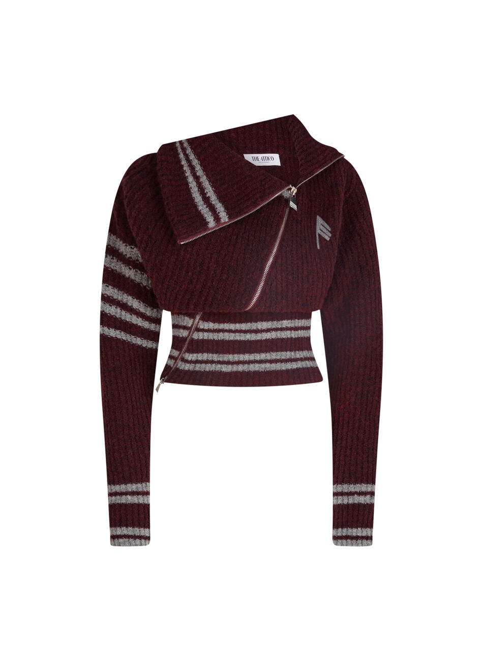 THE ATTICO Burgundy cardigan BURGUNDY 251WCD00008KWW002AA114