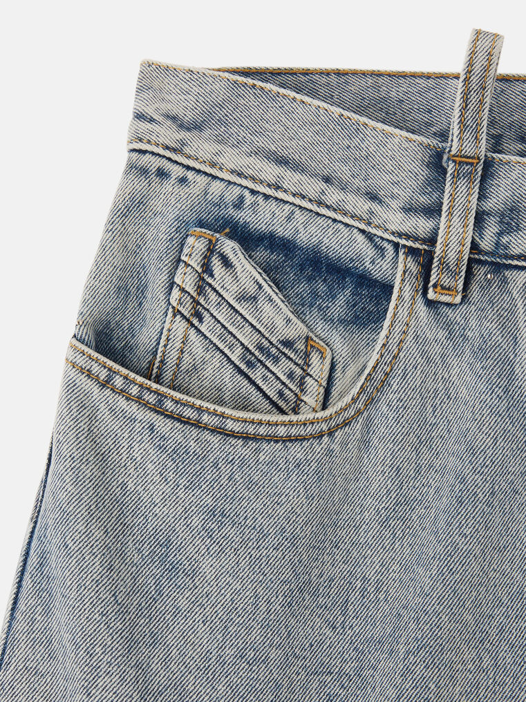Shop Attico ''ashton'' Vintage Blue Long Pants