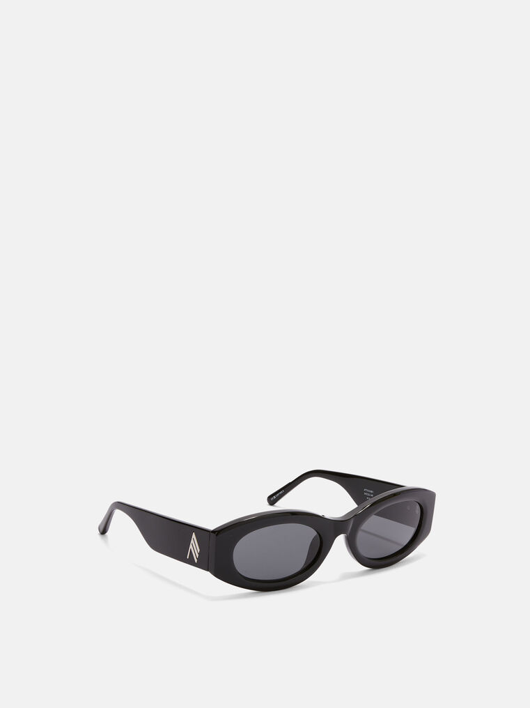 Attico 'berta' Sunglasses In Black/silver/grey
