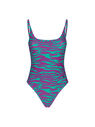 THE ATTICO Teal and bouganville one piece TEAL/BOUGANVILLE 233WBB63PA14476