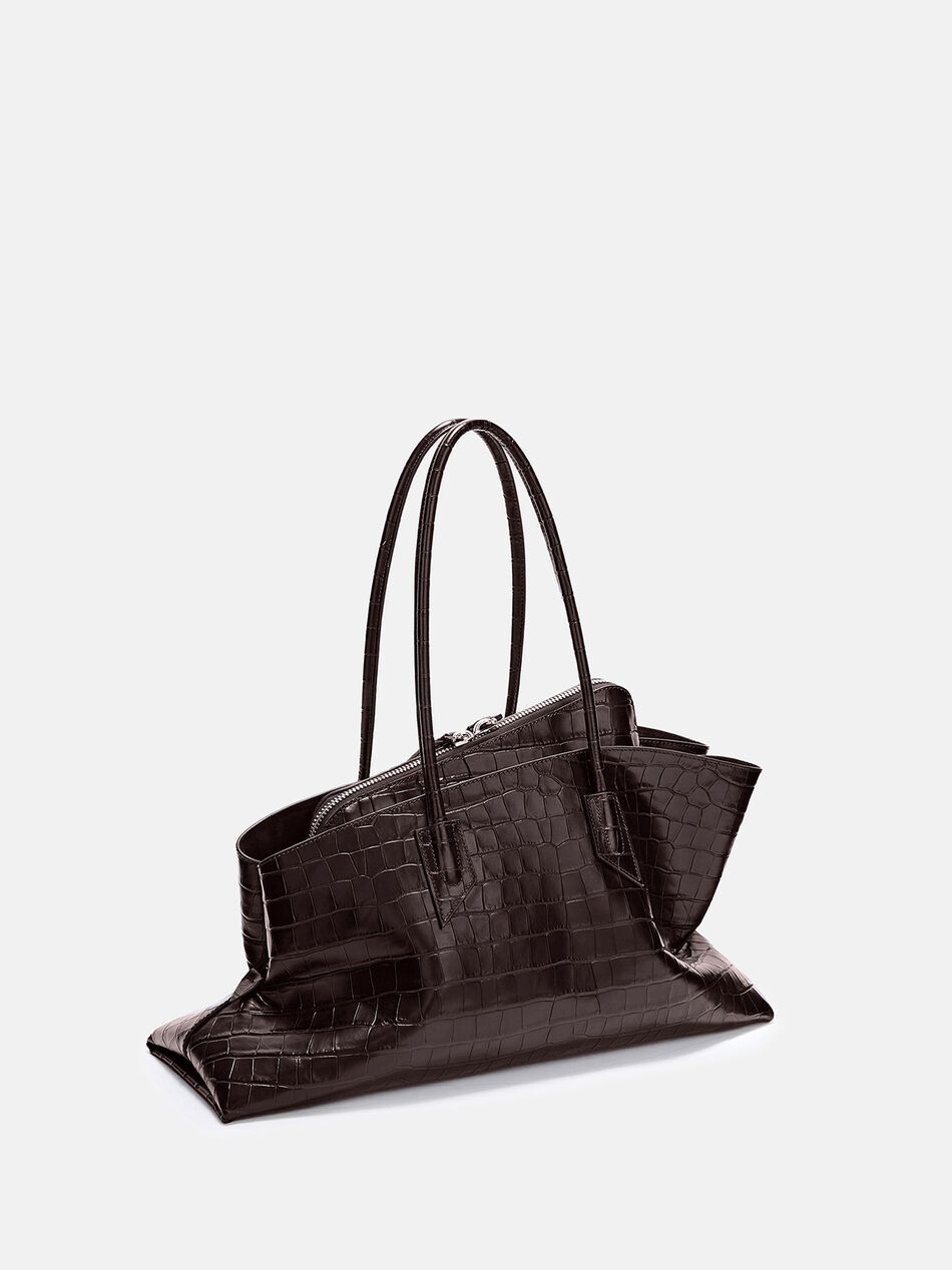 THE ATTICO ''La Passeggiata Medium'' coffee top handle COFFEE 250WAH00054LBT021PR207